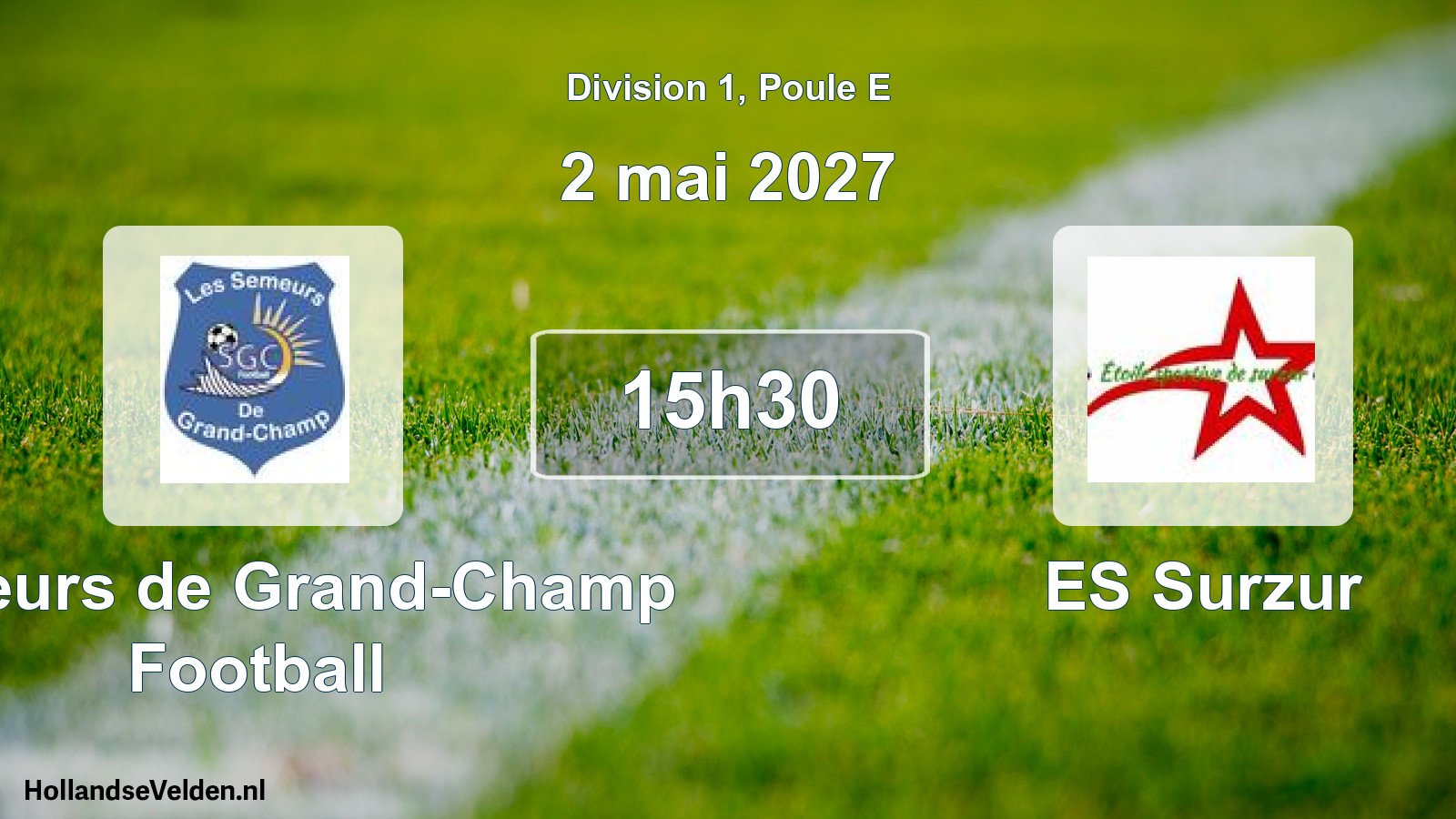Match programmé: Semeurs de Grand-Champ Football - ES Surzur (2 mai 2027)