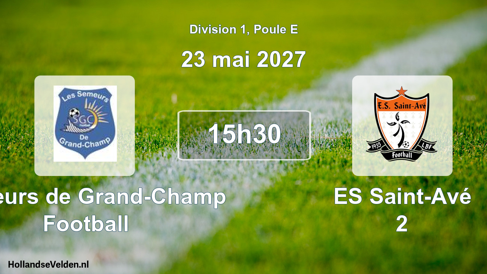 Match programmé: Semeurs de Grand-Champ Football - ES Saint-Avé 2 (23 mai 2027)