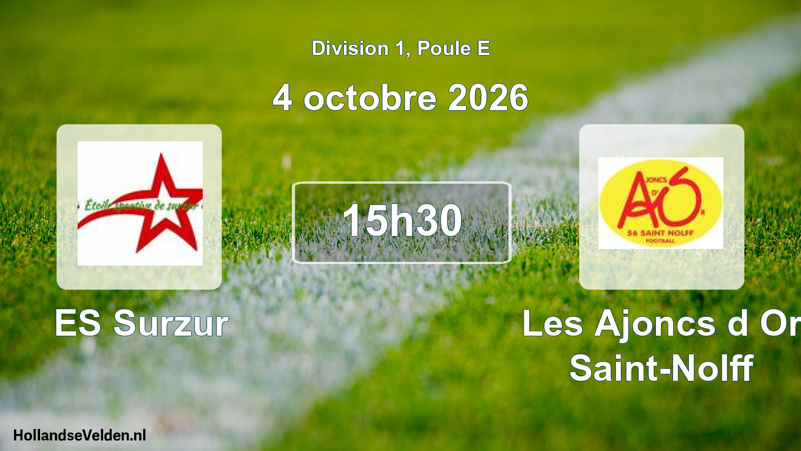Geplande wedstrijd: ES Surzur - Les Ajoncs d Or Saint-Nolff (4 oktober 2026)