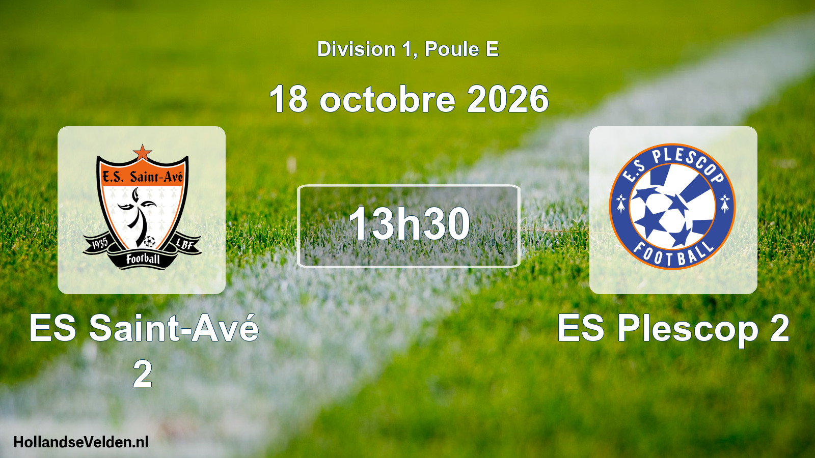Scheduled Match: ES Saint-Avé 2 - ES Plescop 2 (18 October 2026)
