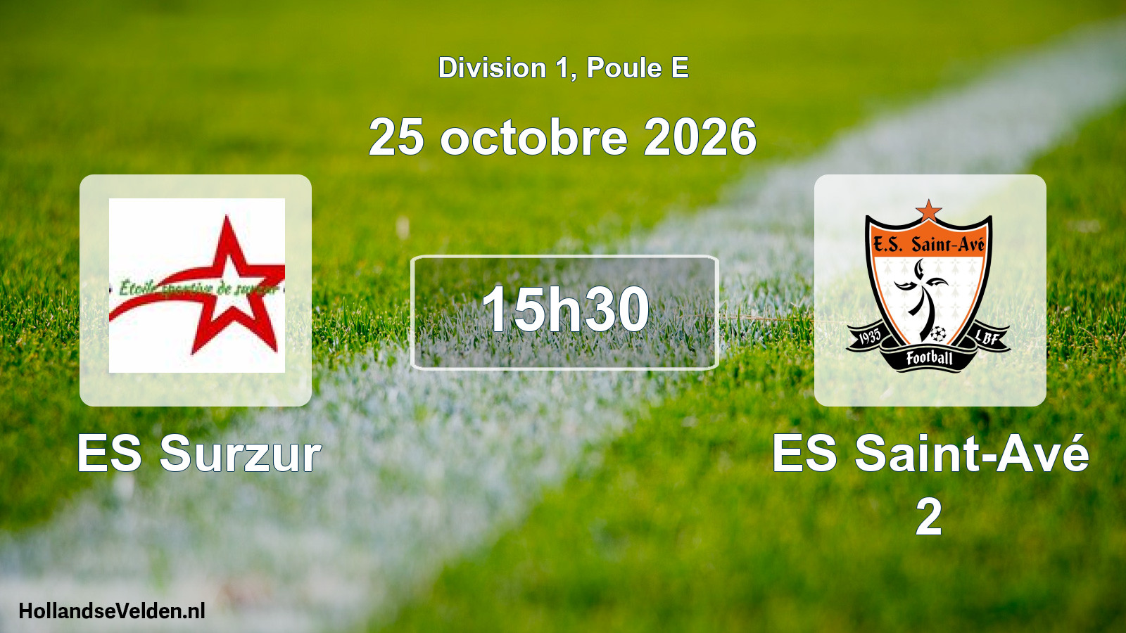 Match programmé: ES Surzur - ES Saint-Avé 2 (25 octobre 2026)