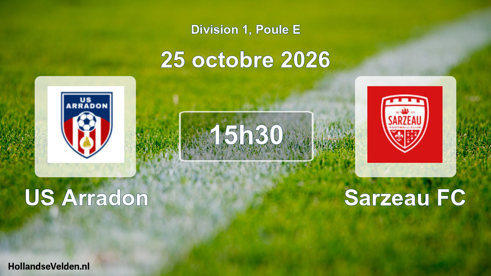 Scheduled Match: US Arradon - Sarzeau FC (25 October 2026)