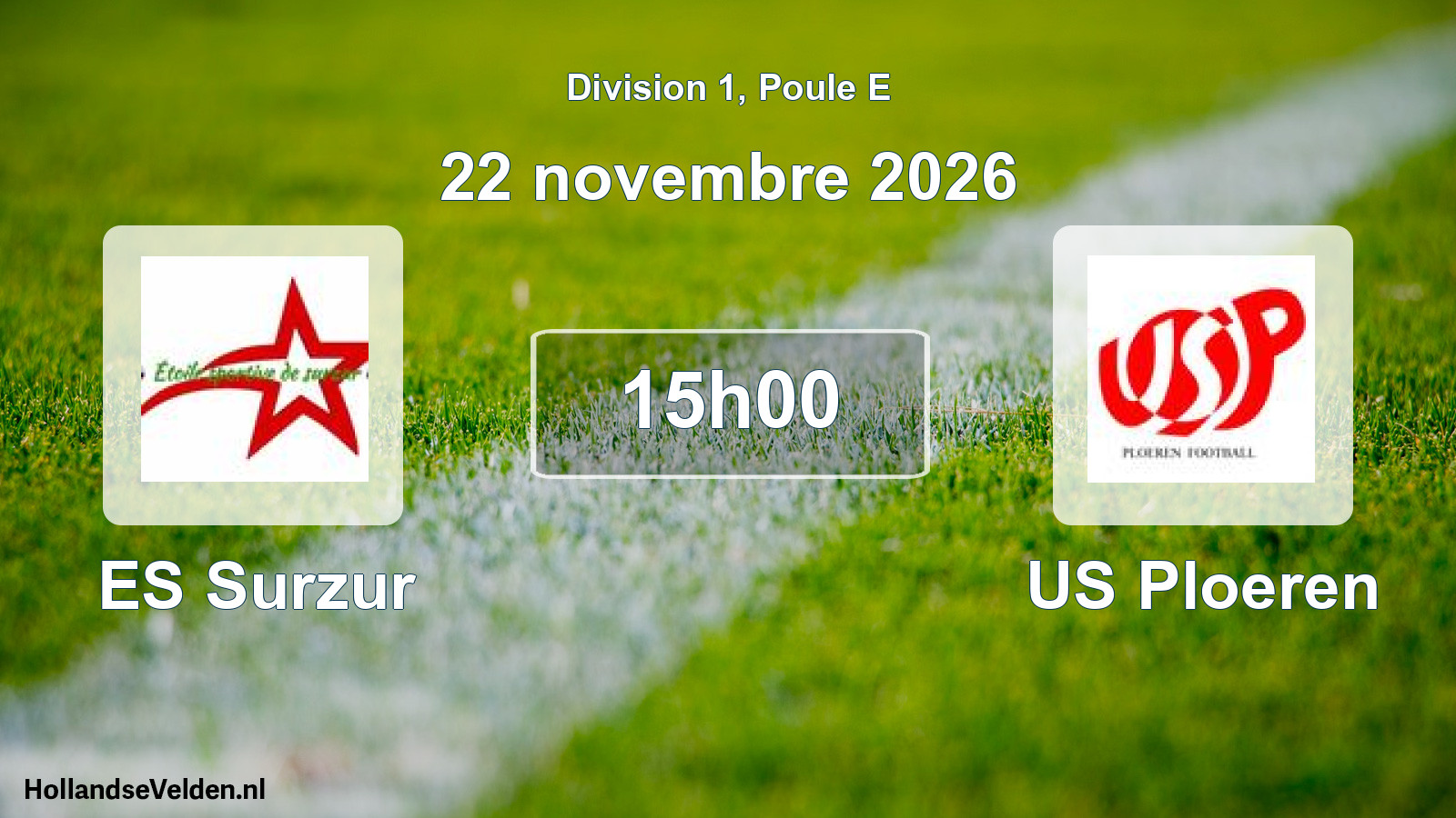 Scheduled Match: ES Surzur - US Ploeren (22 November 2026)