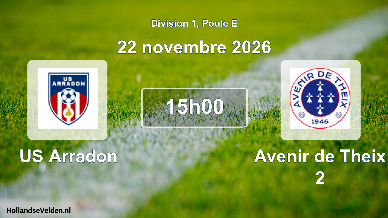 Scheduled Match: US Arradon - Avenir de Theix 2 (22 November 2026)