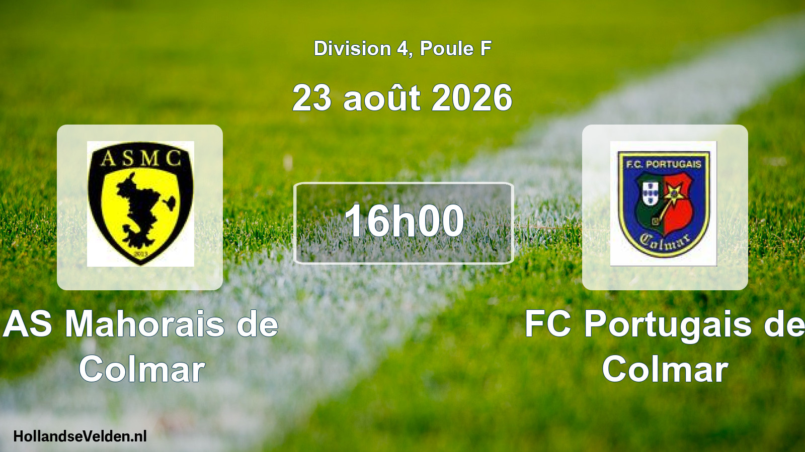 Scheduled Match: AS Mahorais de Colmar - FC Portugais de Colmar (23 August 2026)