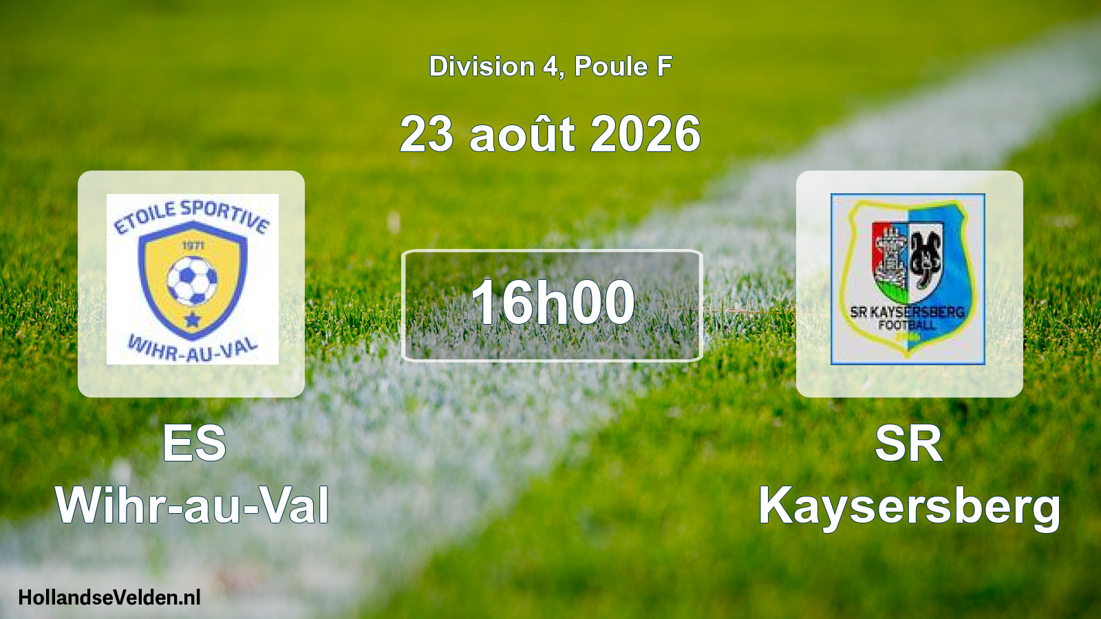 Scheduled Match: ES Wihr-au-Val - SR Kaysersberg (23 August 2026)