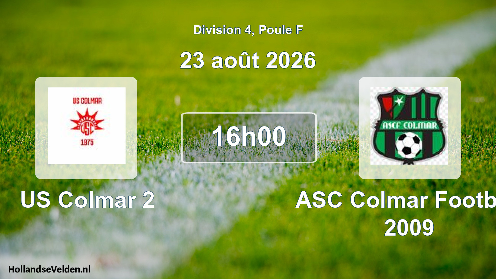 Scheduled Match: US Colmar 2 - ASC Colmar Football 2009 (23 August 2026)