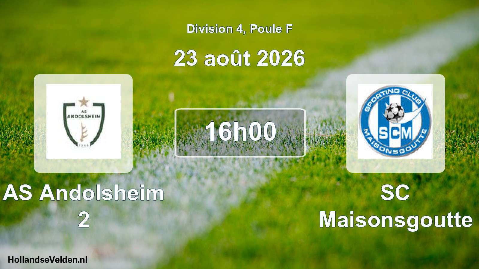 Scheduled Match: AS Andolsheim 2 - SC Maisonsgoutte (23 August 2026)