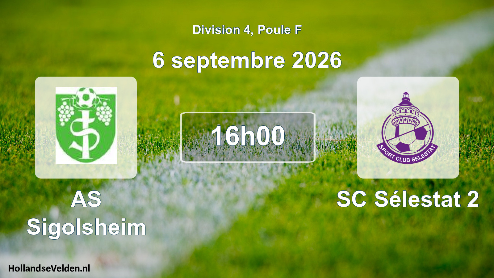 Scheduled Match: AS Sigolsheim - SC Sélestat 2 (6 September 2026)