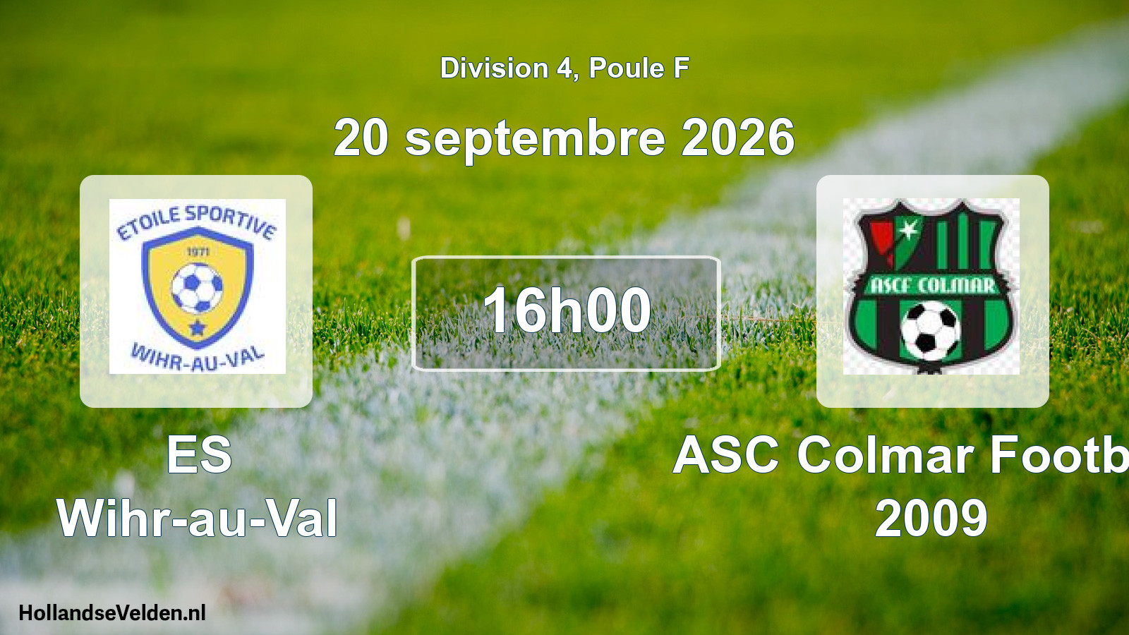 Scheduled Match: ES Wihr-au-Val - ASC Colmar Football 2009 (20 September 2026)