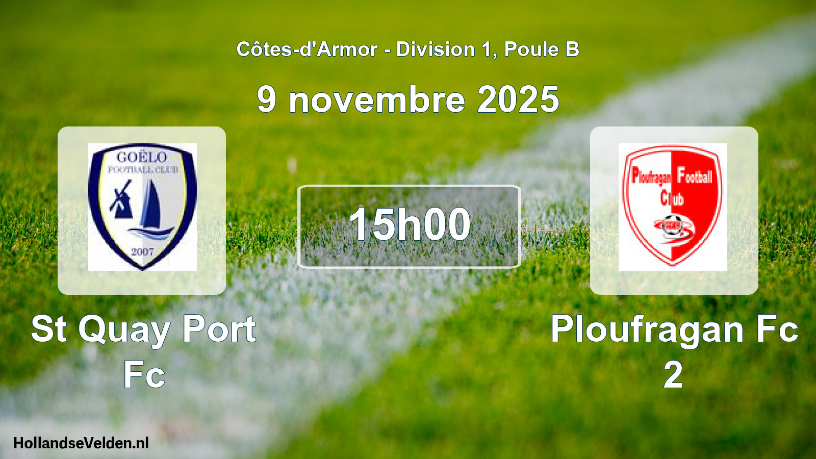 Geplande wedstrijd: St Quay Port Fc - Ploufragan Fc 2 (9 novembre 2025)