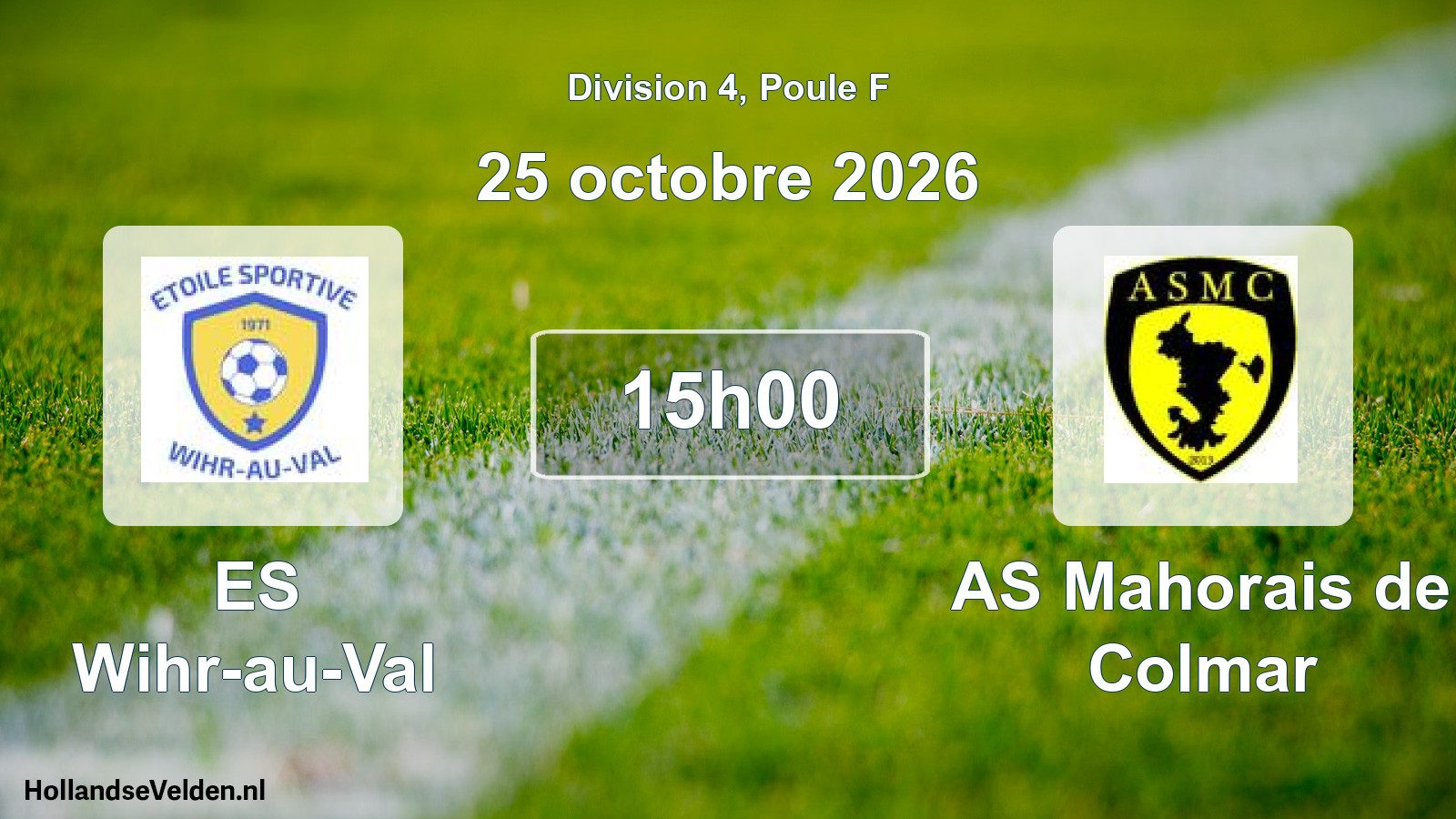Scheduled Match: ES Wihr-au-Val - AS Mahorais de Colmar (25 October 2026)