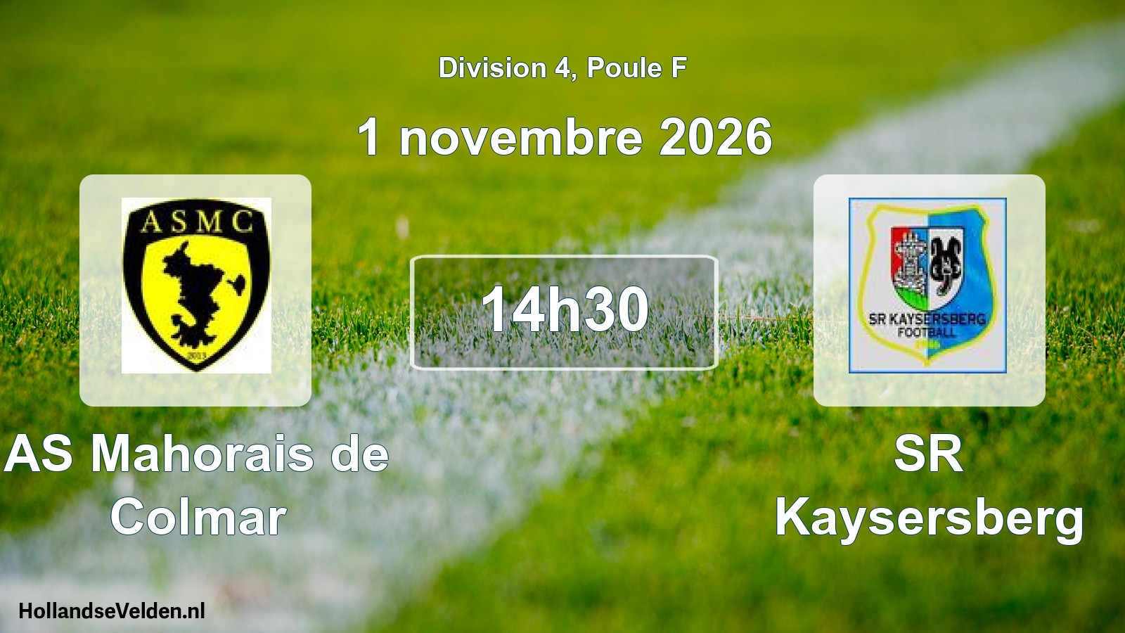 Scheduled Match: AS Mahorais de Colmar - SR Kaysersberg (1 November 2026)