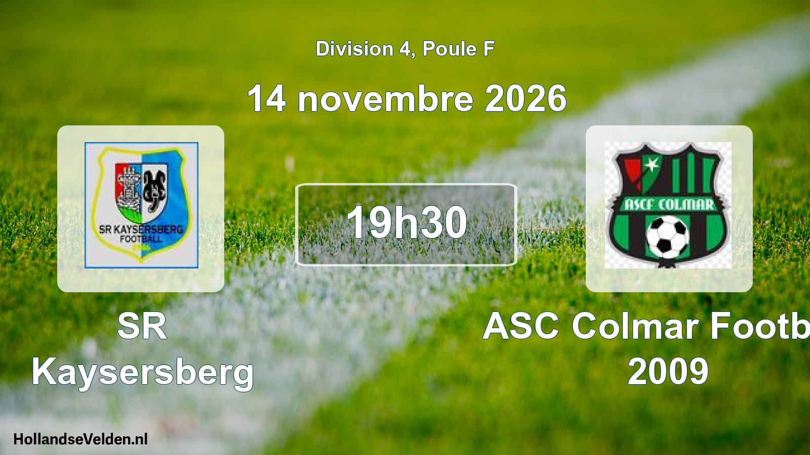 Scheduled Match: SR Kaysersberg - ASC Colmar Football 2009 (14 November 2026)