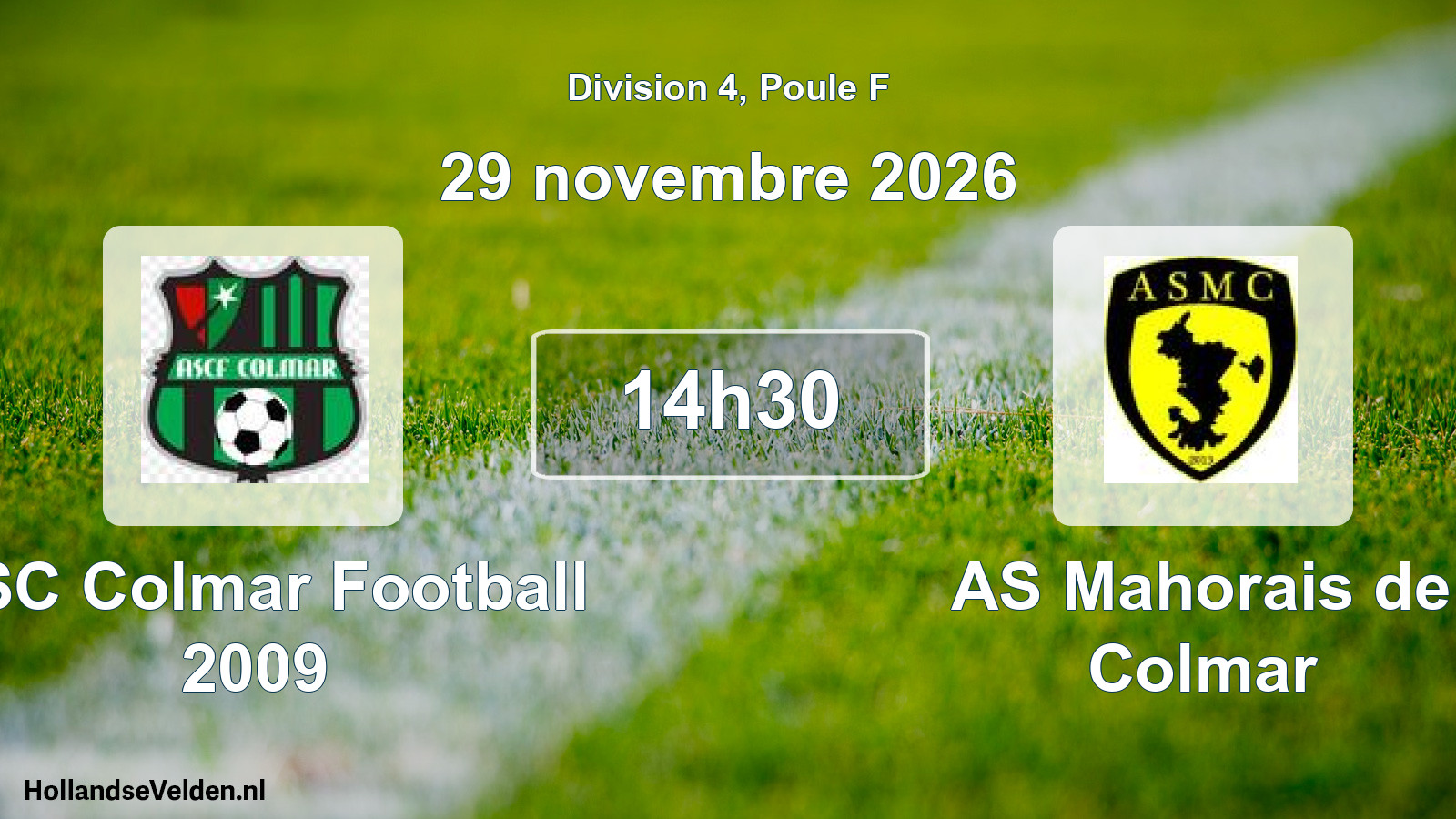 Scheduled Match: ASC Colmar Football 2009 - AS Mahorais de Colmar (29 November 2026)