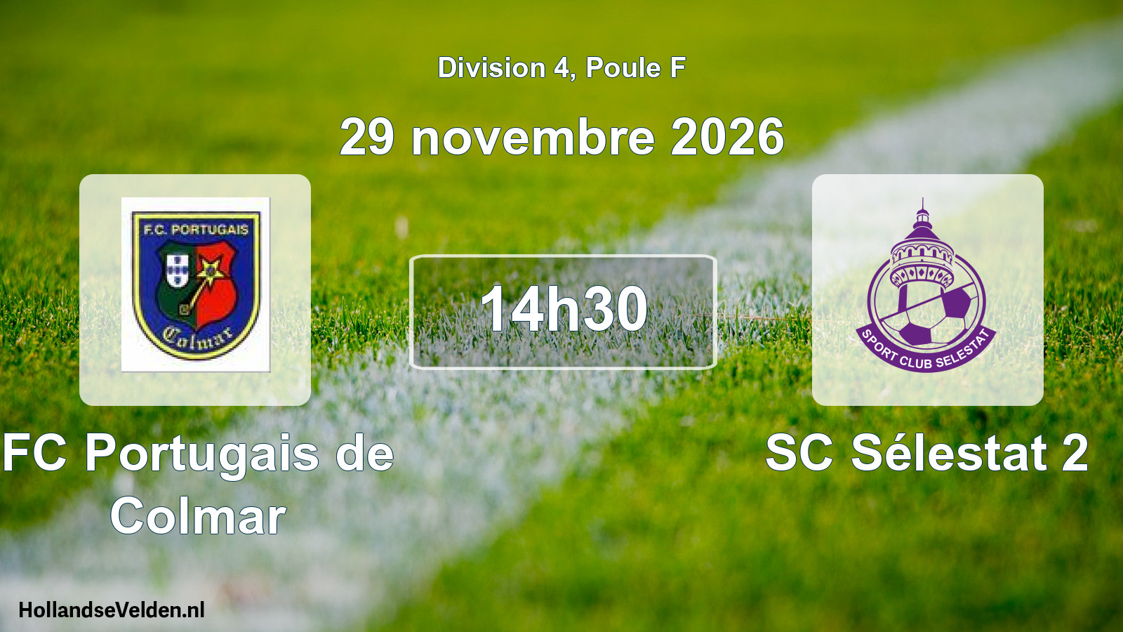 Geplande wedstrijd: FC Portugais de Colmar - SC Sélestat 2 (29 november 2026)