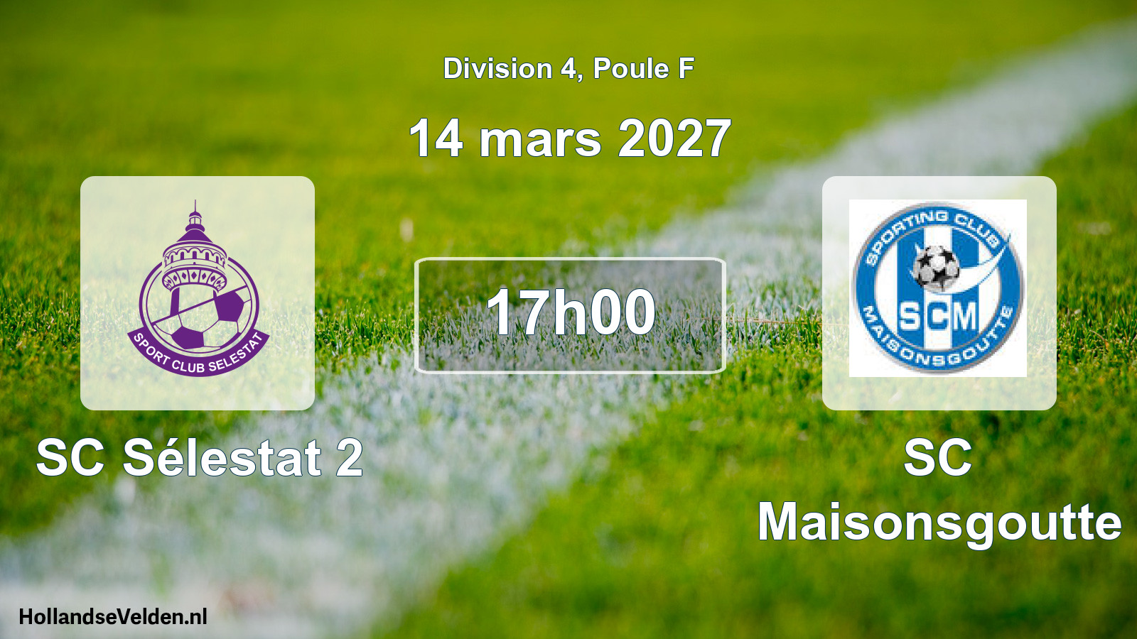 Scheduled Match: SC Sélestat 2 - SC Maisonsgoutte (14 March 2027)