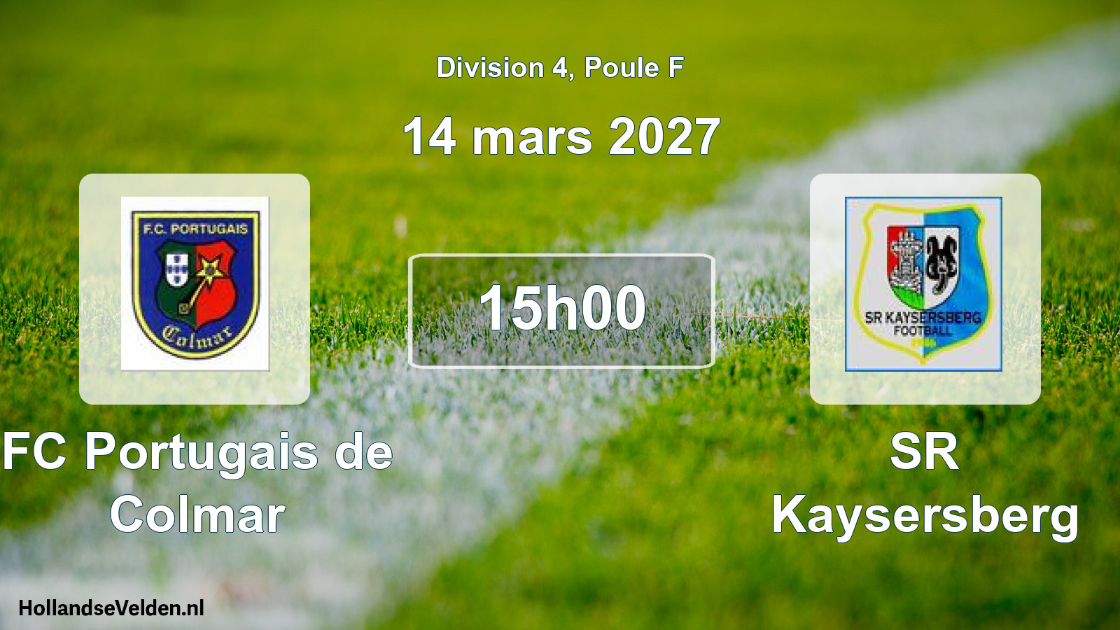 Scheduled Match: FC Portugais de Colmar - SR Kaysersberg (14 March 2027)