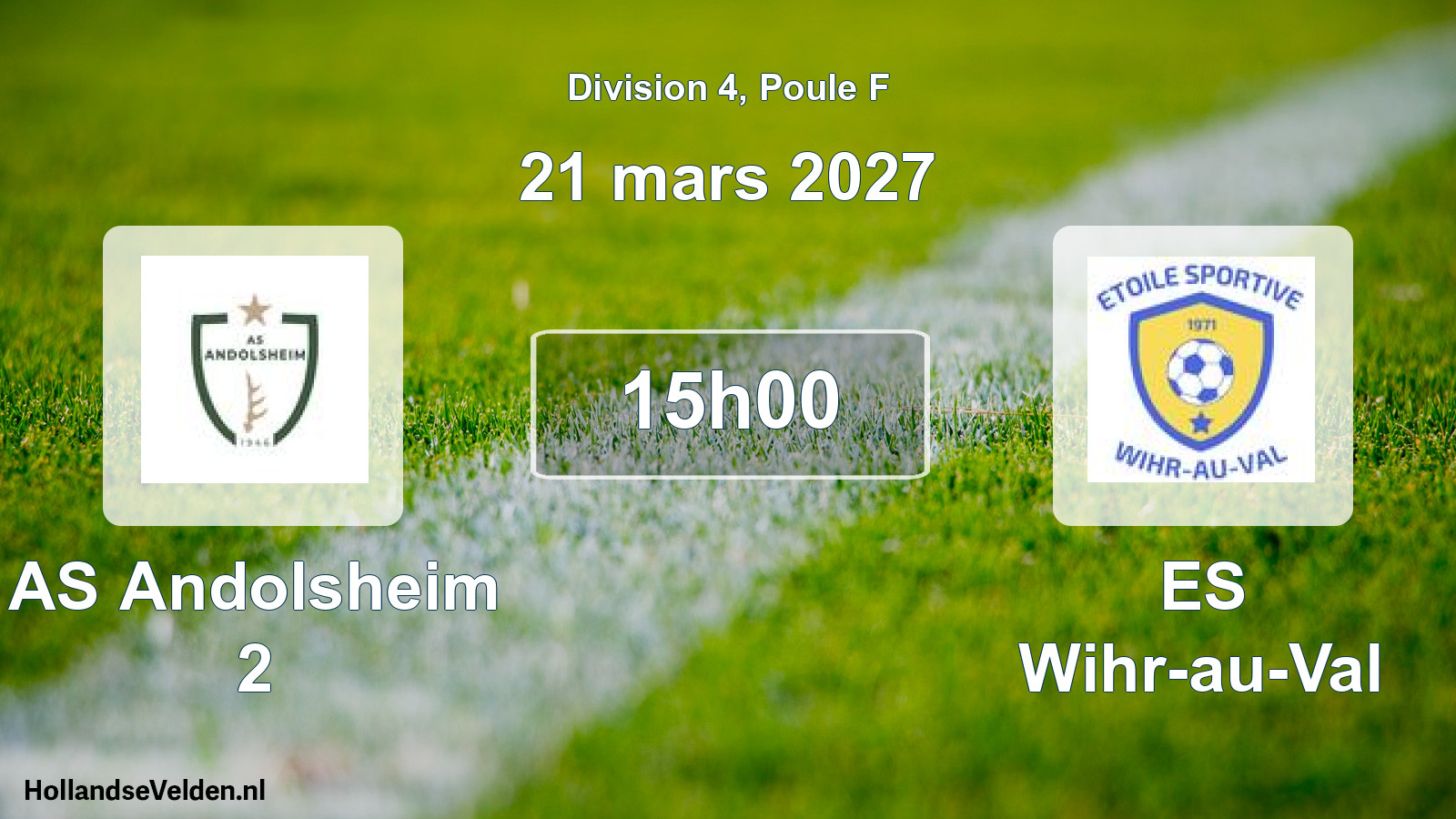 Match programmé: AS Andolsheim 2 - ES Wihr-au-Val (21 mars 2027)