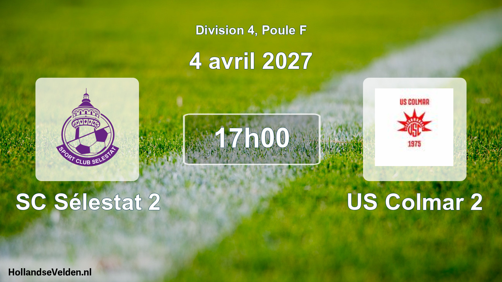 Scheduled Match: SC Sélestat 2 - US Colmar 2 (4 April 2027)