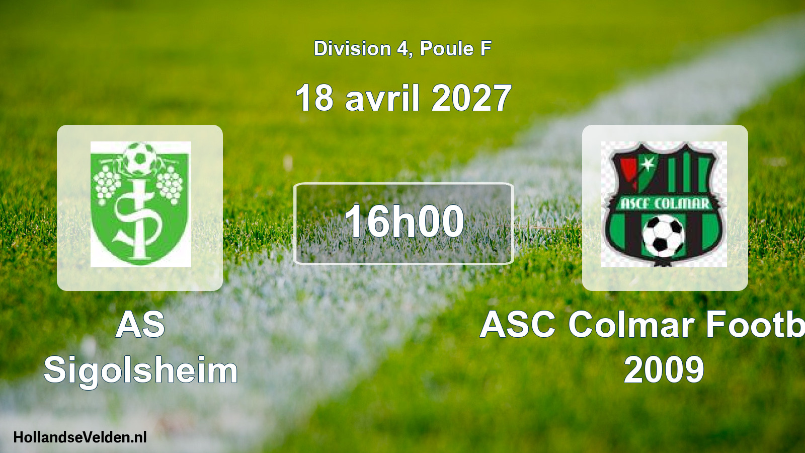 Scheduled Match: AS Sigolsheim - ASC Colmar Football 2009 (18 April 2027)