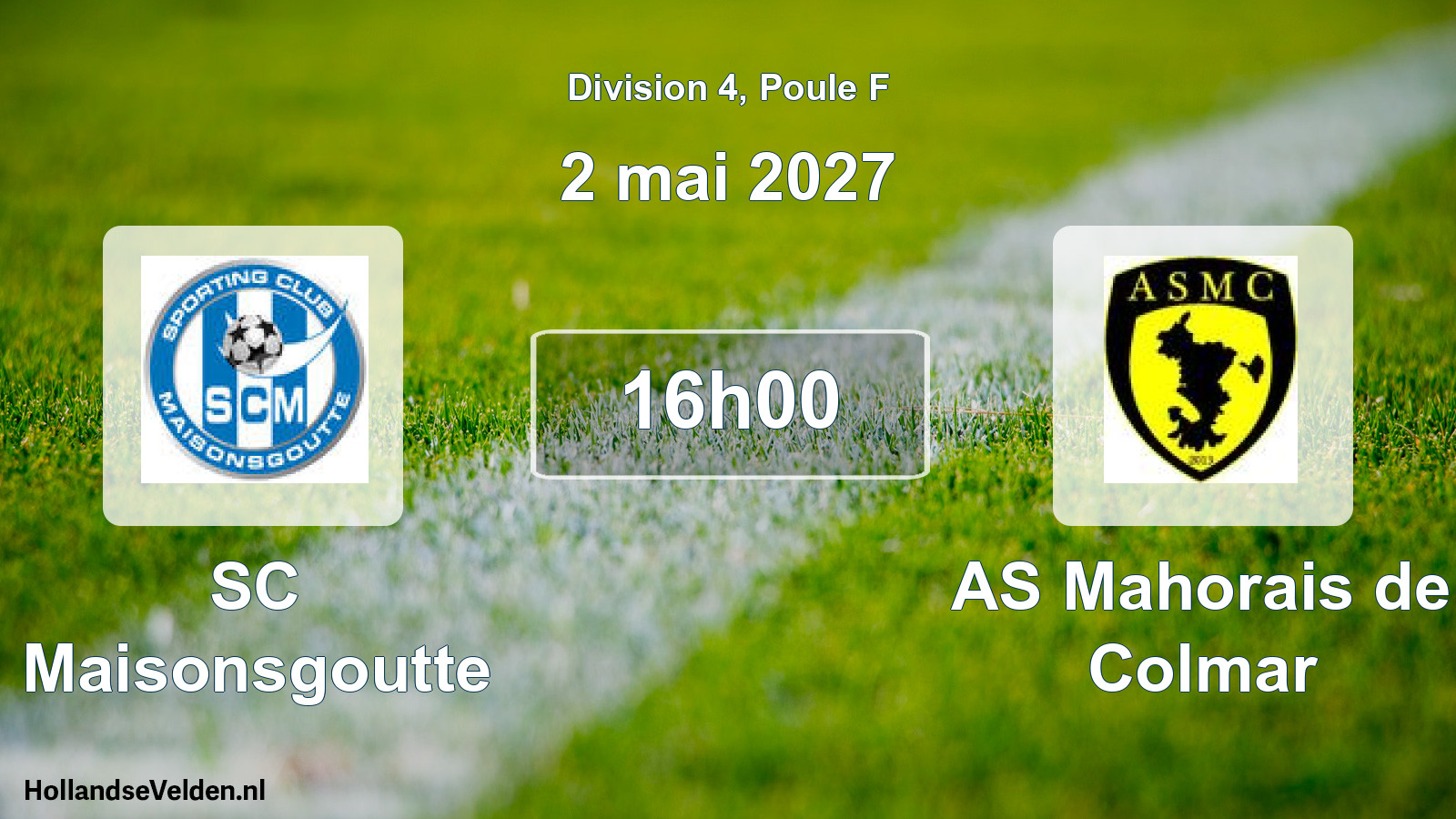 Scheduled Match: SC Maisonsgoutte - AS Mahorais de Colmar (2 May 2027)