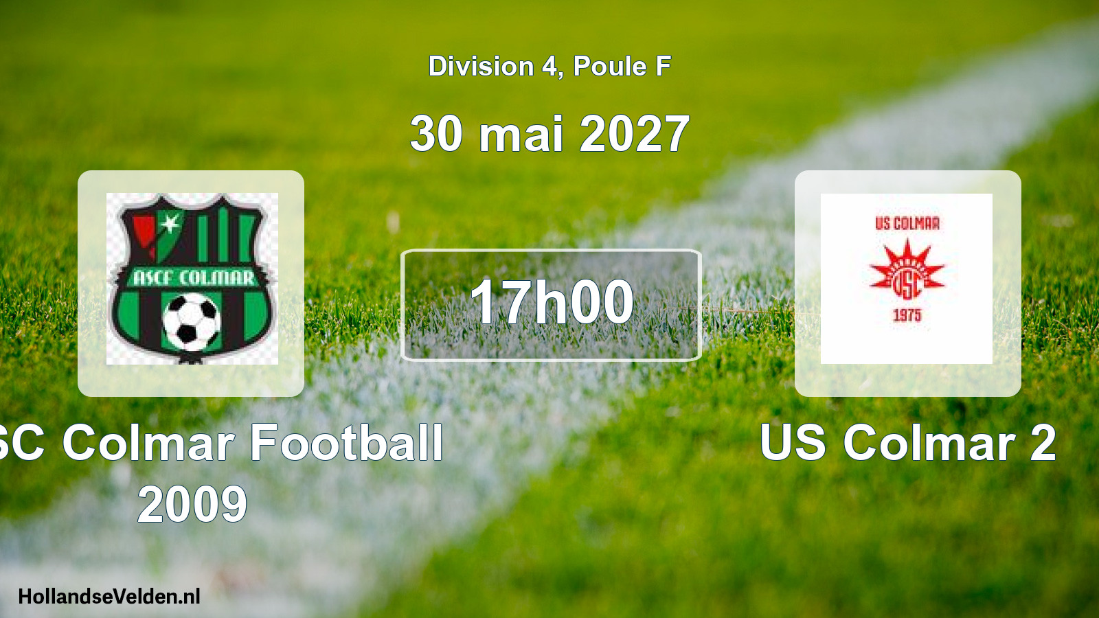 Scheduled Match: ASC Colmar Football 2009 - US Colmar 2 (30 May 2027)