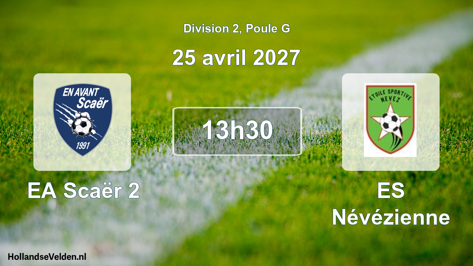 Scheduled Match: EA Scaër 2 - ES Névézienne (25 April 2027)