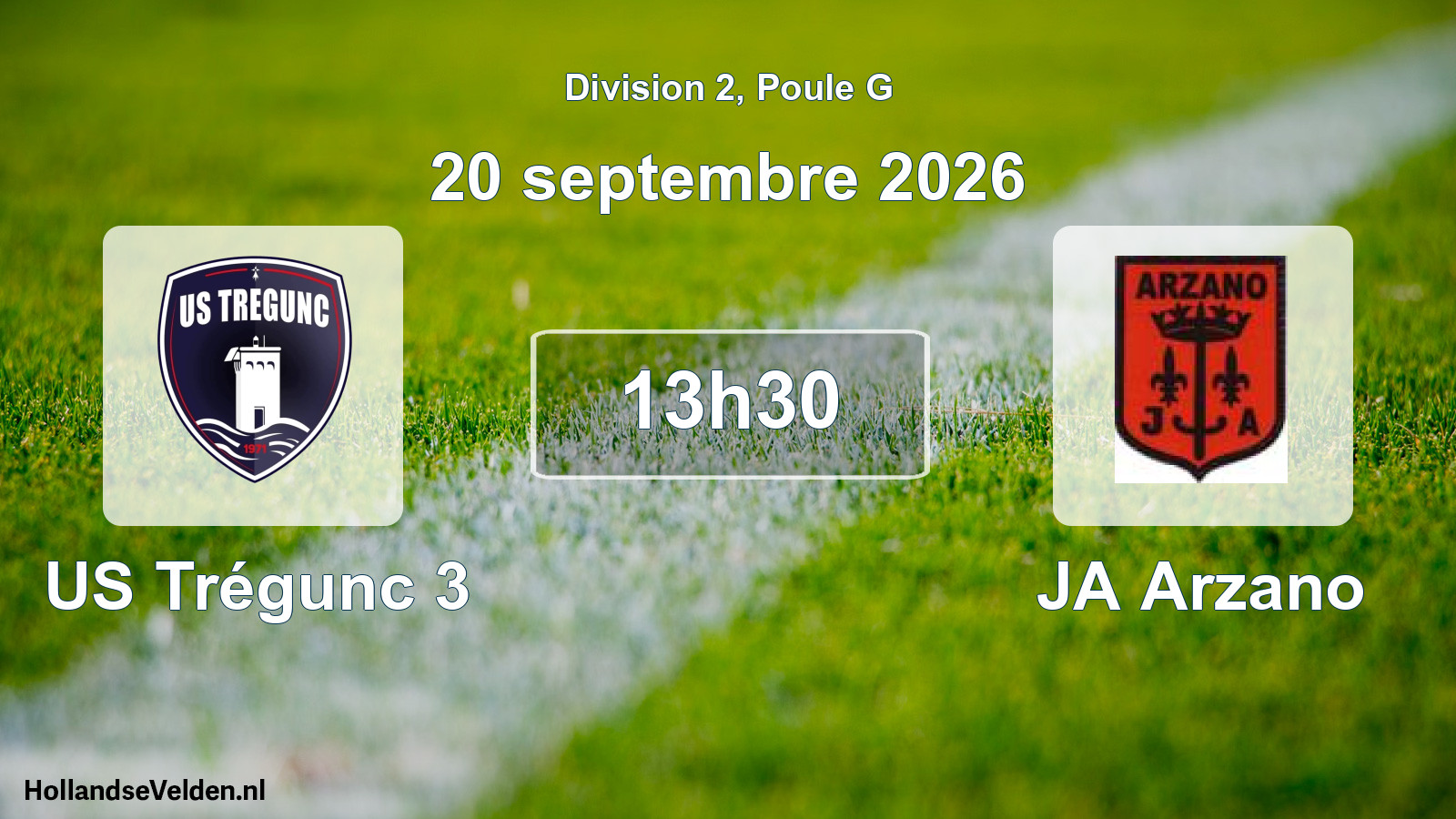Match programmé: US Trégunc 3 - JA Arzano (20 septembre 2026)