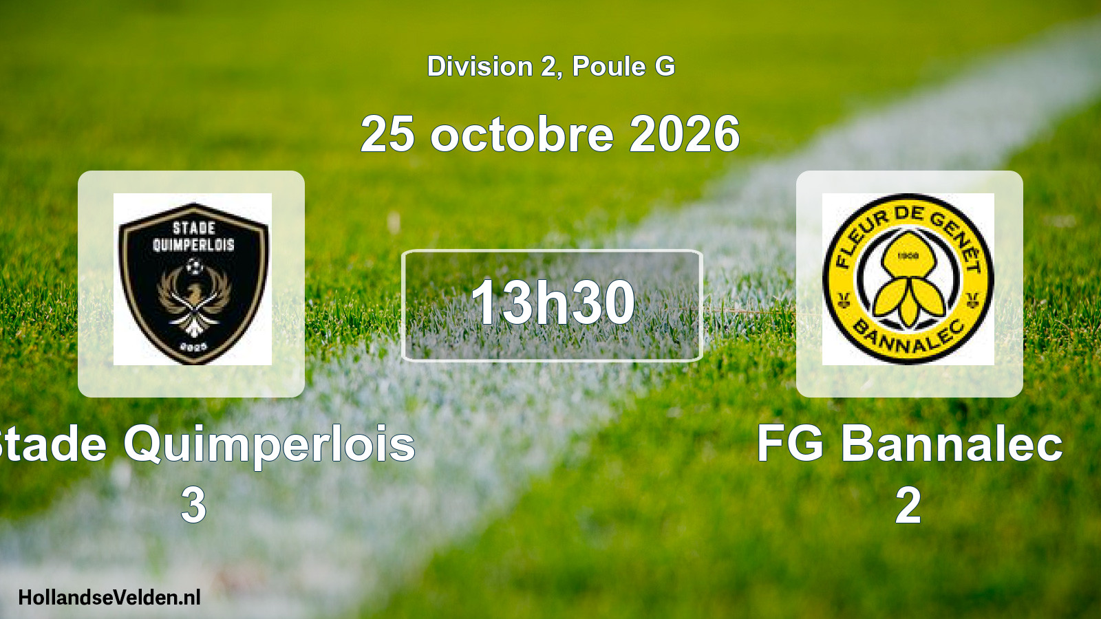 Scheduled Match: Stade Quimperlois 3 - FG Bannalec 2 (25 October 2026)