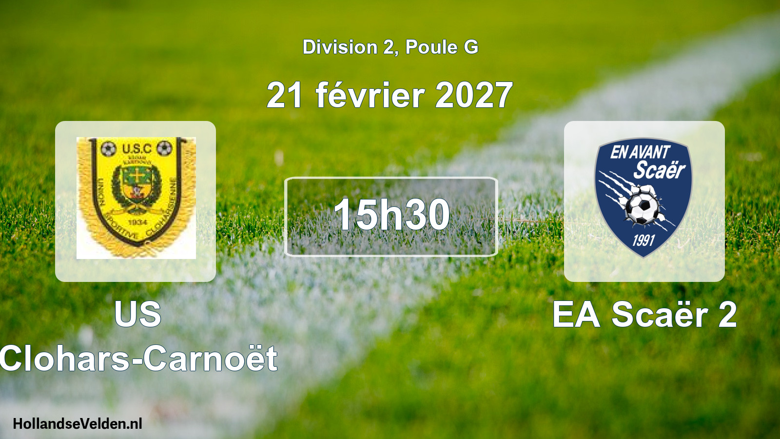 Match programmé: US Clohars-Carnoët - EA Scaër 2 (21 février 2027)