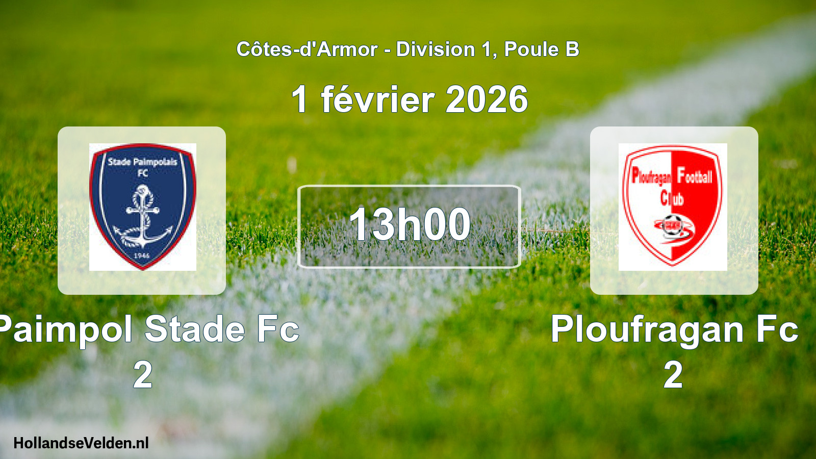 Scheduled Match: Paimpol Stade Fc 2 - Ploufragan Fc 2 (1 February 2026)