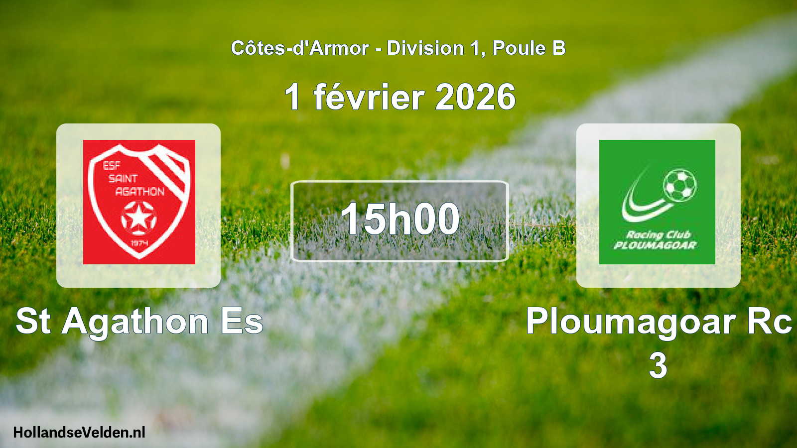 Geplande wedstrijd: St Agathon Es - Ploumagoar Rc 3 (1 février 2026)