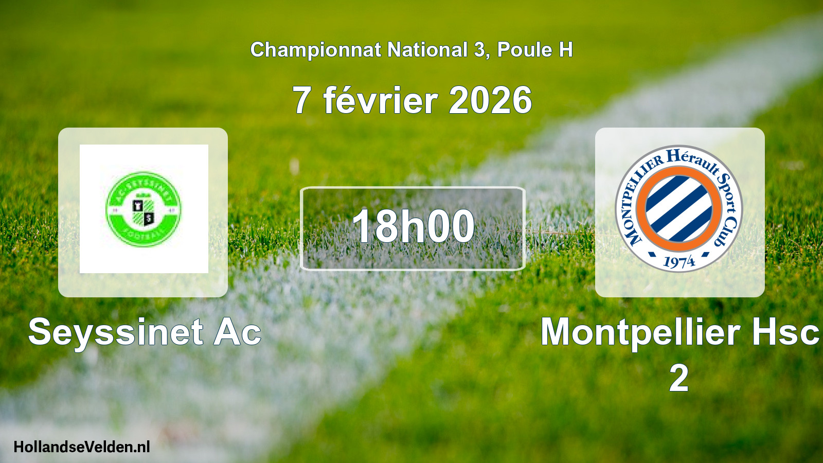 Geplande wedstrijd: Seyssinet Ac - Montpellier Hsc 2 (7 février 2026)