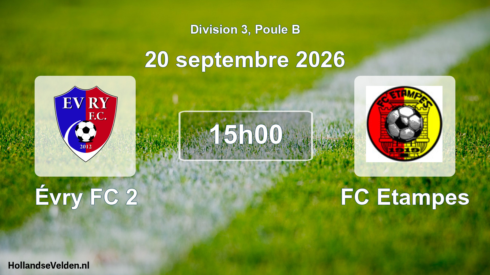 Geplande wedstrijd: Évry FC 2 - FC Etampes (20 september 2026)