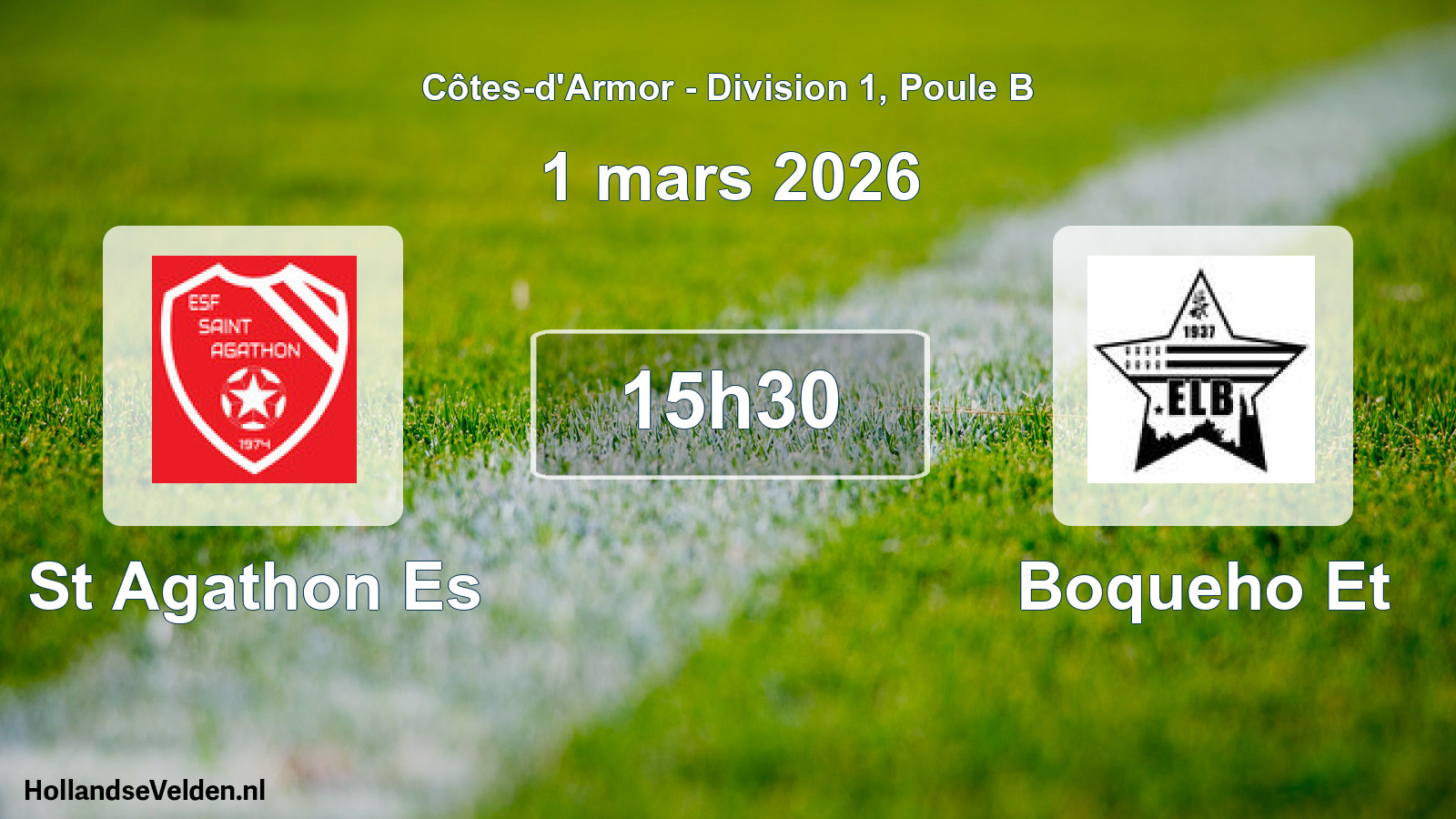 Scheduled Match: St Agathon Es - Boqueho Et (1 March 2026)