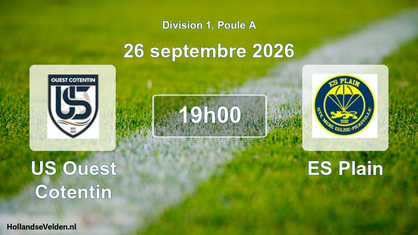 Scheduled Match: US Ouest Cotentin - ES Plain (26 September 2026)