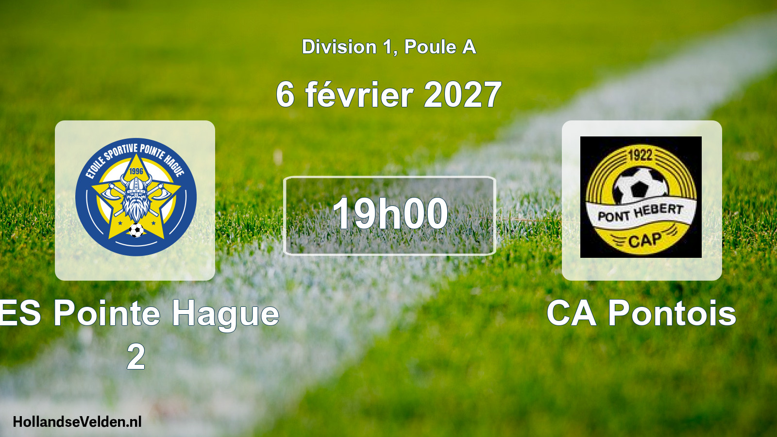 Match programmé: ES Pointe Hague 2 - CA Pontois (6 février 2027)