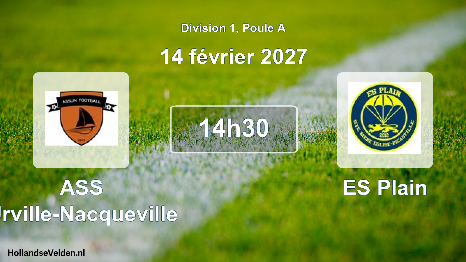 Match programmé: ASS Urville-Nacqueville - ES Plain (14 février 2027)