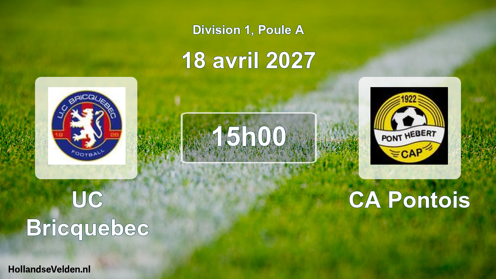 Match programmé: UC Bricquebec - CA Pontois (18 avril 2027)