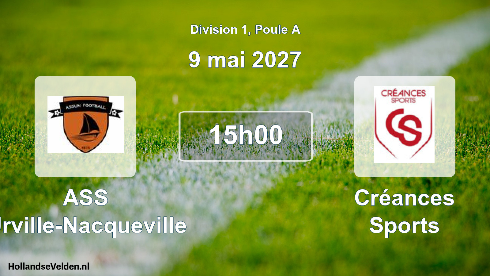 Scheduled Match: ASS Urville-Nacqueville - Créances Sports (9 May 2027)