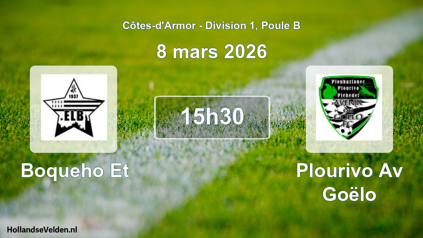 Scheduled Match: Boqueho Et - Plourivo Av Goëlo (8 March 2026)