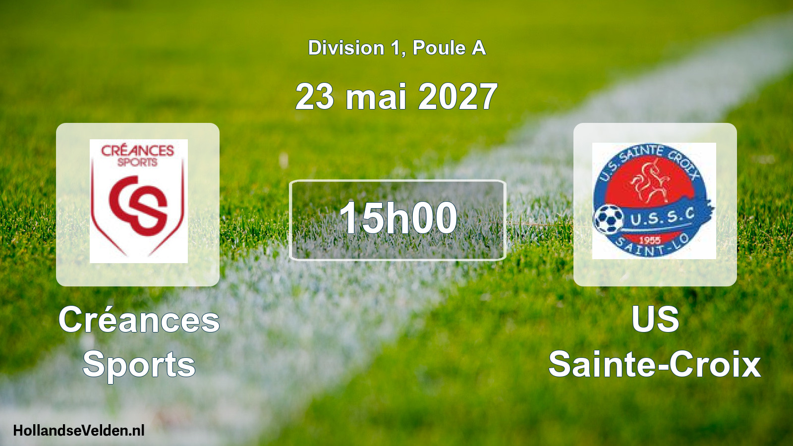 Match programmé: Créances Sports - US Sainte-Croix (23 mai 2027)