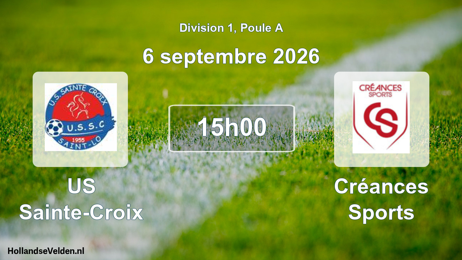 Scheduled Match: US Sainte-Croix - Créances Sports (6 September 2026)