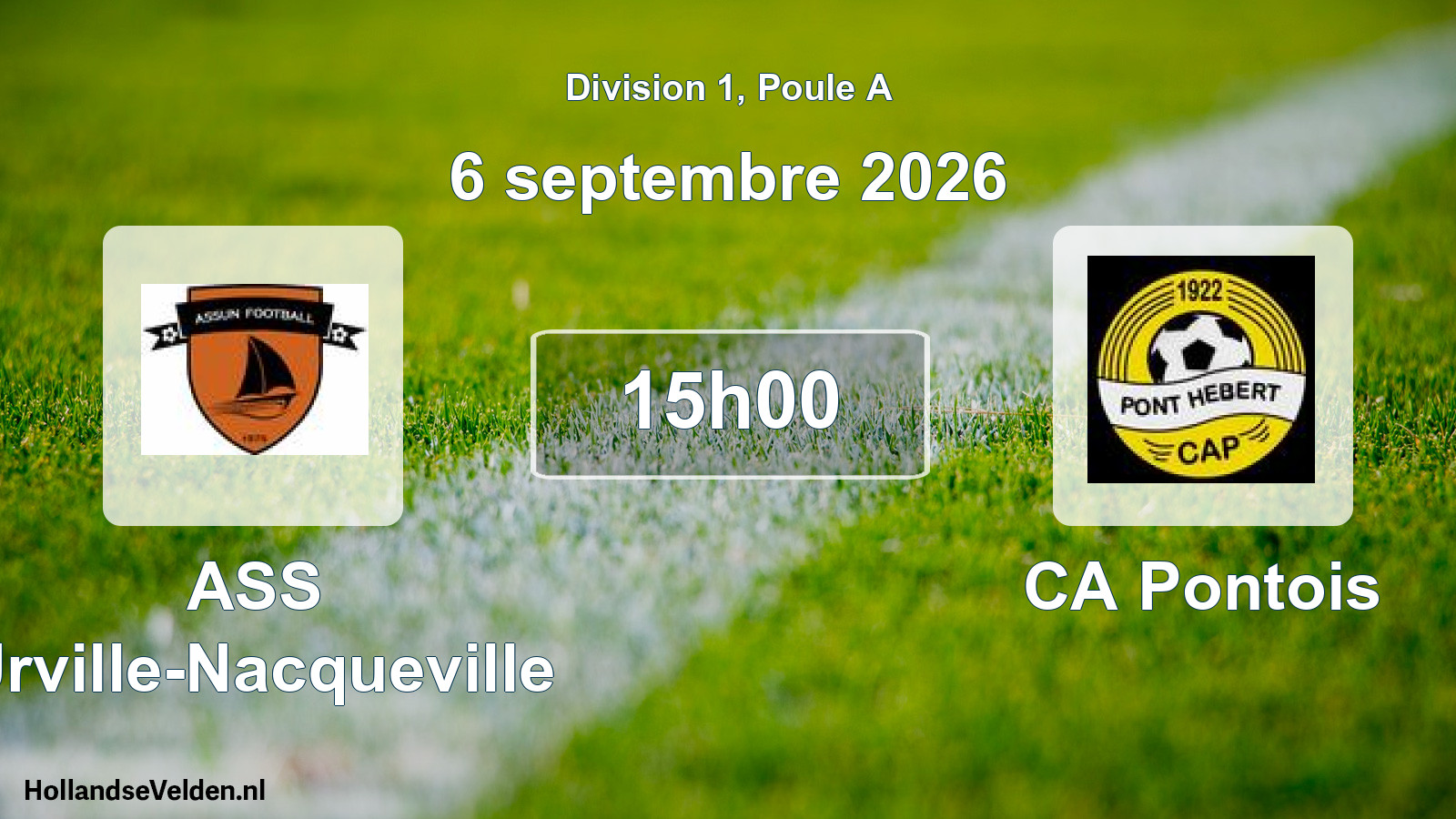 Scheduled Match: ASS Urville-Nacqueville - CA Pontois (6 September 2026)