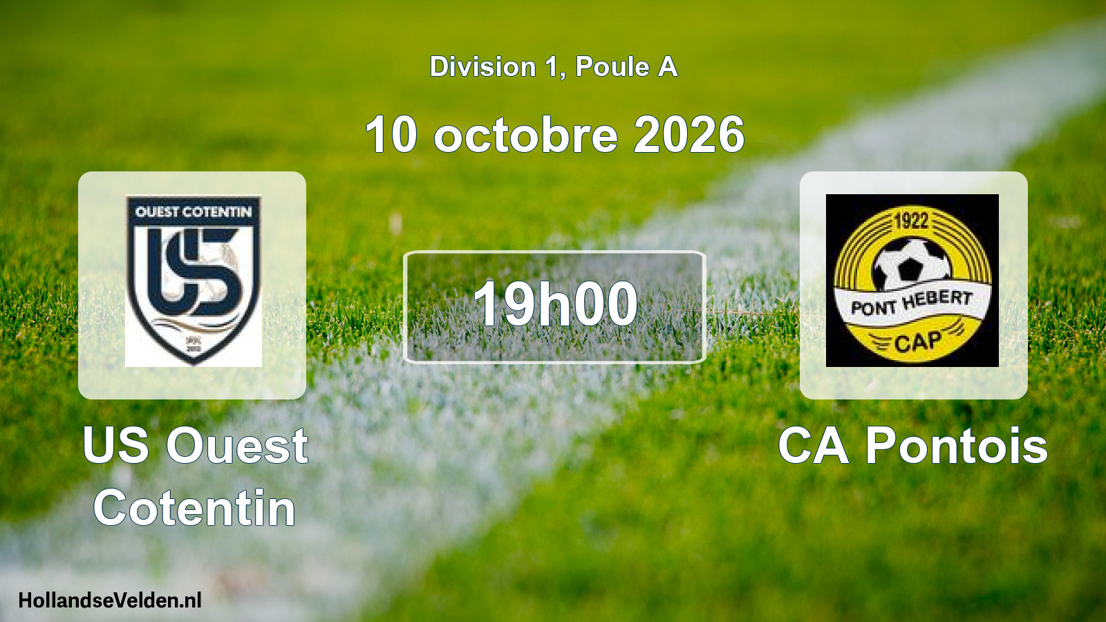 Scheduled Match: US Ouest Cotentin - CA Pontois (10 October 2026)