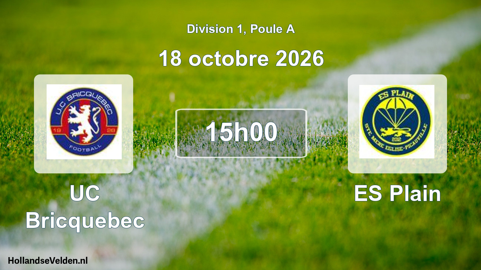 Match programmé: UC Bricquebec - ES Plain (18 octobre 2026)