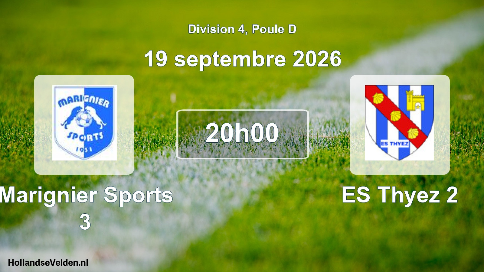 Scheduled Match: Marignier Sports 3 - ES Thyez 2 (19 September 2026)