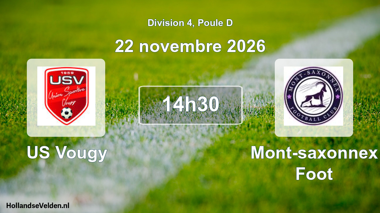 Scheduled Match: US Vougy - Mont-saxonnex Foot (22 November 2026)