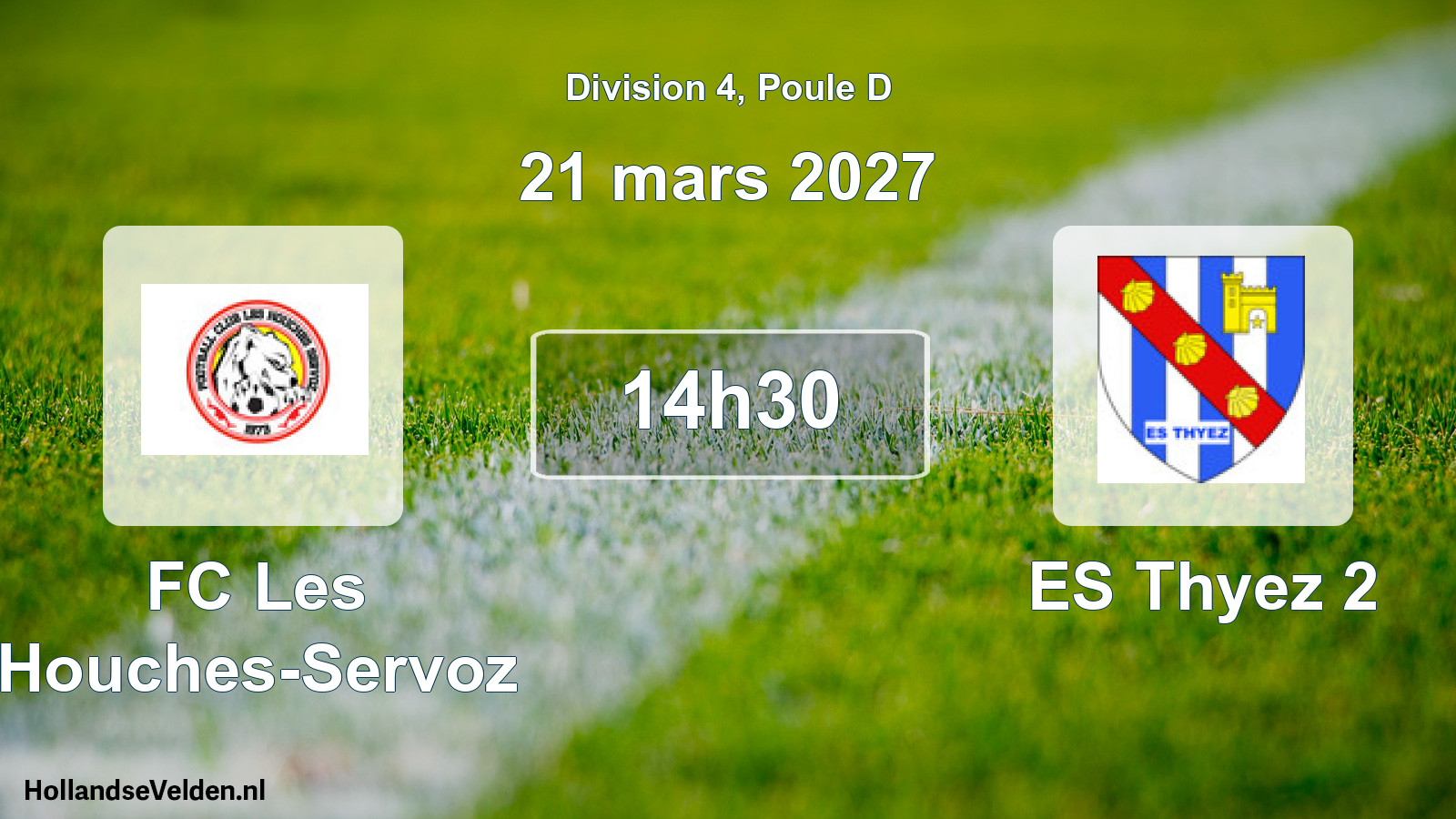 Match programmé: FC Les Houches-Servoz - ES Thyez 2 (21 mars 2027)